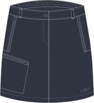 CMP 36T5896-U423-46, CMP Woman Skirt 2 IN 1 antracite (U423) 46 Damen