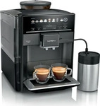 Siemens EQ.6 plus s300 TE653M19RW Kaffeevollautomat - Schwarz Schwarz/Silber