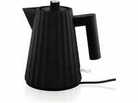 Elektrischer Wasserkocher Alessi Plisse Black, 1 l Schwarz