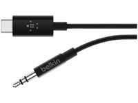 Belkin F7U079BT06-BLK, Belkin Rockstar USB-C auf AUX kabel - 1,8 Meter - Schwarz