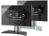 VCM VCM_17080, TV Tisch-Standfuß VCM Windoxa Mini - Silber/Schwarzglas