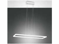 Puristische weiße Bard LED-Pendelleuchte rechteckiges Design dimmbar Fabas Luce