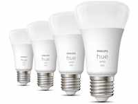 4er Set Philips Hue White 2700K E27 LED Lampen 9W wie 60W warmweißes dimmbares