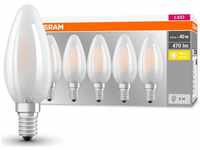 5er-PACK OSRAM LED Leuchtmittel E14 MATT 4W=40W warmweisses Licht, EEK: E...