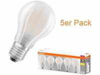 5er PACK Osram E27 LED Leuchtmittel Matt Filament 6,5W wie 60W warmweißes Licht,