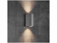 NORDLUX Moderne Fassadenbeleuchtung mit der Außenwandlampe Canto Maxi 2 Up&Down