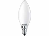 Philips E14 LED Classic Kerzenlampe 4.3W wie 40W Matt 2700K warmweißes Licht,...