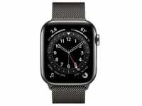 Apple Watch Series 6 GPS + Cellular 44mm Edelstahlgehäuse Graphit, Milanaise...