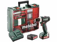 Metabo 601036870, Metabo 12V Akku Bohrschrauber PowerMaxx BS 12 Set | 2x Akku 2,0 Ah
