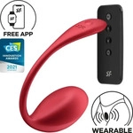 Satisfyer Shiny Petal Vibrationsei Red 11 cm, Grundpreis: &euro; 3.227,- / l