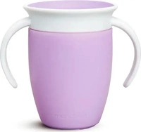 Munchkin Miracle 360&deg; Trainingsbecher mit Griffen Purple 6 m+ 1 St., Grundpreis: