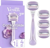 Gillette Venus ComfortGlide Breeze Rasierer + Rasierklingen 4 St., Grundpreis:...