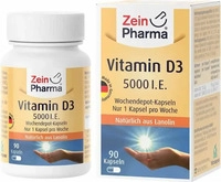 ZeinPharma Vitamin D3 5000 I.E. Wochendepot Kapseln f&uuml;r die normale Funktion des