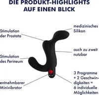 Fun Factory Duke Prostata-Stimulator f&uuml;r Herren Black 16.5 cm