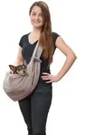 Hunter Tragebeutel Los Angeles taupe/grau 60 x 30cm