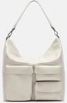 Ger&auml;umige Hobo-Bag aus Leder mit glossy Finish
