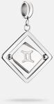 Charm mit Sternzeichengravur Zwillinge