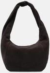 Ger&auml;umige Beuteltasche aus weichem Veloursleder