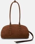 Ger&auml;umige Schultertasche in Velourslederoptik