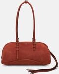 Ger&auml;umige Schultertasche in Velourslederoptik