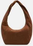 Ger&auml;umige Schultertasche aus weichem Veloursleder