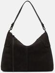Ger&auml;umige Schultertasche aus Veloursleder