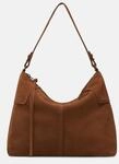 Ger&auml;umige Schultertasche aus Veloursleder