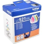 4 Brother Tinten LC-521VAL Multipack KCMY