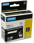 Dymo Label Band IND 1805442 schwarz auf wei&szlig; 6mm x 5,5m Polyester permanent