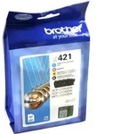 4 Brother Tinten LC-421VAL Multipack KCMY