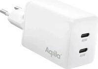 Aqiila Chargebird W2 Ladeadapter, 45W, 2x USB-C, Wei&szlig;