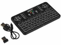Joy-IT Mini Wireless-Tastatur mit integriertem Maus-Touchpad und RGB-Beleuchtung, 2,4