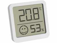 TFA Thermo-Hygrometer mit Smiley-Klimakomfortanzeige, Raumtemperatur, Luftfeuchte