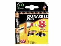 Duracell Plus Alkaline-Batterie AAA/Micro/LR03, 1,5 V, 16er-Pack