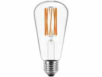 Blulaxa Hocheffiziente 3,8-W-Filament-LED-Lampe ST64, E27, 810 lm, warmweiß,...