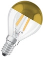 OSRAM Lighting OSRAM LED Mirror Gold 4-W-Filament-LED-Lampe E14 mit Goldkuppe,