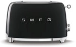 Smeg Toaster f&uuml;r 2 Scheiben TSF 01 BLEU Schwarz TSF01BLEU
