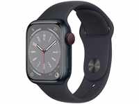 Apple MNHV3NF/A, Apple Watch Series 8 4G 41mm Schwarz (Schwarzes Silikon...