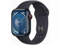 Apple 8675476, Apple Watch Series 9 4G 41mm Schwarz (Schwarzes Silikon Armband S/M)