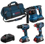 Bosch Professional Profi Set 18V (GSR,GDX,GBH,3xPC4,0Ah,GAL) (0615A5003B)