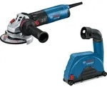 Bosch Professional GWS 14-125 (C) Winkelschleifer + GDE 115/125 FCT (0615A5004R)
