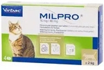 MILPRO Katze 16/40 mg 4 St. (2-12kg) Wurmkur