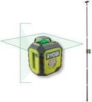 Ryobi 360&deg; Laser mit Teleskopstange, gr&uuml;ner Laser mit 25 m Reichweite,
