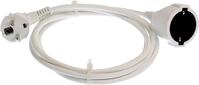AS Schwabe Verl&auml;ngerungskabel PVC, Wei&szlig;, Winkelstecker, Verl&auml;ngerungsleitung, 3 m