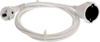 AS Schwabe Verl&auml;ngerungskabel PVC, Wei&szlig;, Winkelstecker, Verl&auml;ngerungsleitung, 5 m