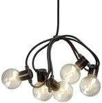 Konstsmide LED Biergartenkette, klar, Timer, 10 klare Birnen, batteriebetrieben,