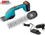 GARDENA Akku-Gras- und Strauchschere PowerCut, 18V, 2Ah, max 4000m Rasenkante, max