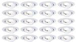 Paulmann LED Einbauleuchte 20er-Pack &Oslash; 82mm 70&deg; 4,8W 450lm 230V 3000K Wei&szlig;