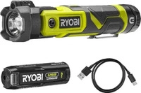 RYOBI 5133006131, Ryobi Akku-Taschenlampe 4 V, LED Taschenlampe Inkl 2,0 Ah Akku und