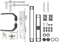 Alberts Zubeh&ouml;r-Set f&uuml;r Wellengitter-Tore bis 1,5 m T&uuml;rklinke + Schloss,...